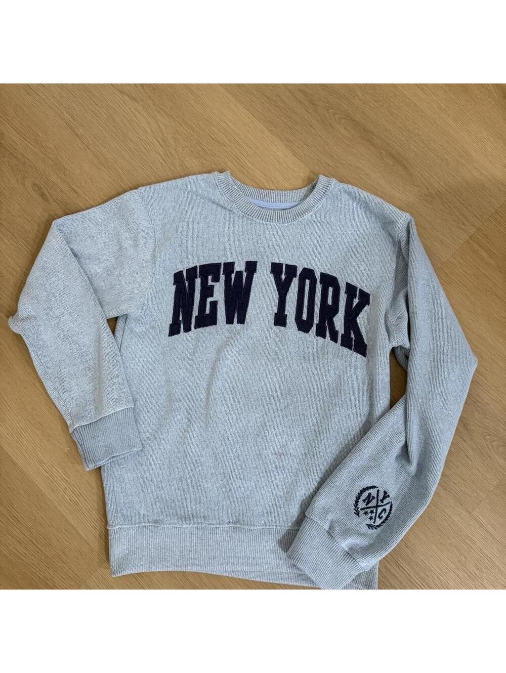 New York Popular Heather Grey Crewneck Sweatshirt Size Small